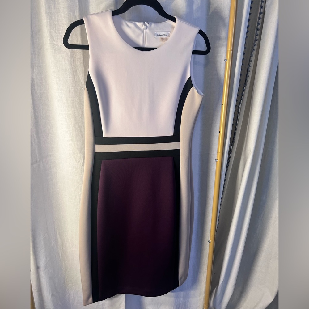 Calvin Klein color block dress size 10